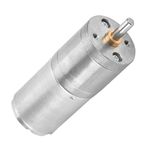 Getriebemotor, 25 Mm DC 12 V GA25YN370 Getriebemotor Gleichstrommotor mit Vollmetallabdeckung 12 V Motor für Elektronisches Schloss, Robotermodell und -Motor (12V 30RPM) von TIKATARER