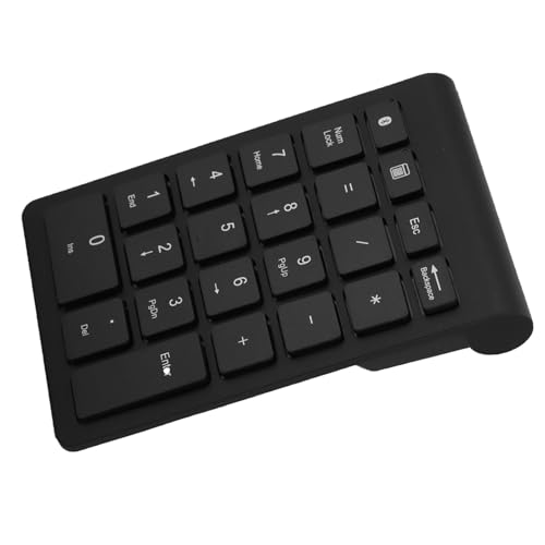 TIKATARER 22 Tasten USB-Tastatur Numerisch, Nummernblock -Tastatur Tastatur Numpad Finanzbuchhaltung Wiederaufladbarer Numpad für Laptop Desktop PC Notebook (Black) von TIKATARER