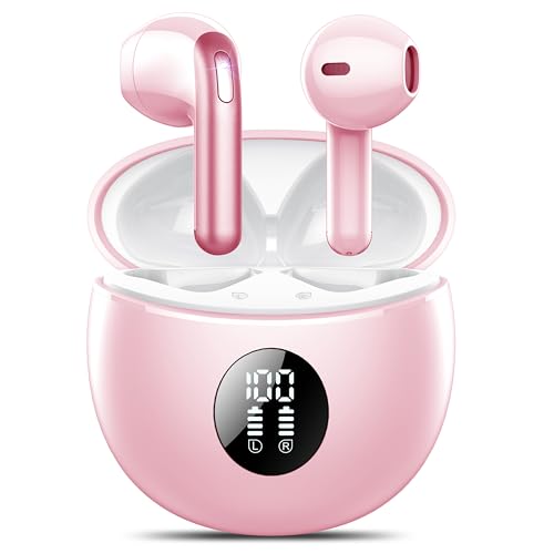 Bluetooth Kopfhörer, In Ear Kopfhörer Kabellos Bluetooth 5.3 Kabellose Kopfhörer mit 4 Mic, 2024 Kabellose Kopfhörer 50 Std ENC Noise Cancelling Earbuds Tiefer Bass, IP7 Wasserdicht Ohrhörer, USB-C von TIMU