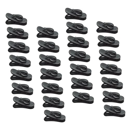 TINEASUR 100st Clip Für Kopfhörerkabel Lavalier-mikrofon-clip Ohr Mikrofonkabel Lavalier-clip Lärm Hörmuschel Draht Headset-clips Kabelclips Für Kopfhörer Mikrofon-kopfhörer Plastik Black von TINEASUR