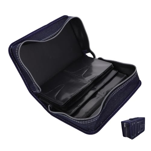 TINEASUR 128 Aufbewahrungstasche Für Denim- Disc-Speicher-Organizer Disc-aufbewahrungshalter Scheibenbeutel Wiederverwendbarer Cd-Organizer DVD- Cd-Taschen Nylon von TINEASUR