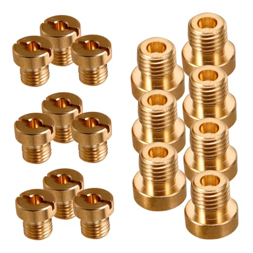 TINEASUR 16 Stück Kraftstoff Auto Set Roller Vergaser Haupt Metallvergaser Vergaser Haupt Reparaturteil Auto Vergaser Vergaser Düsen Goldenes Kupfer von TINEASUR