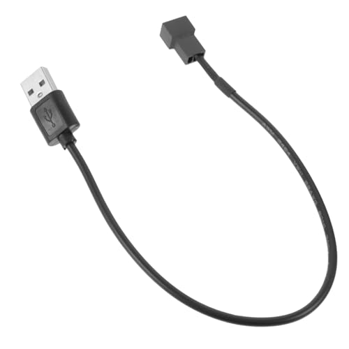 TINEASUR 5St USB-zu-3-Pin-Kabel Netzteilkabel USB auf 3-Pin 3-polige Kabel 3-poliges Kabel USB adapterkabel USB-Adapterkabel Lüfter Kabel USB auf 3pin Kabel USB auf 3 Pin PVC Black von TINEASUR