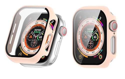 TINGYR 2 Stück Hülle Kompatibel mit Apple Watch Series 10 42mm, PC + Gehärtetes Glas zum Schutz des Bildschirms, Anti-Drop, Schutzhülle Kompatibel mit Apple Watch Series 10 42mm. von TINGYR