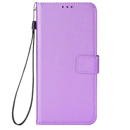 TINGYR Hülle Kompatibel mit TCL 503, Handyhüllen Leder Hülle Wallet Stylish mit Standfunktion und Magnetisch PU Leder Tasche Schutzhülle.(Violett) von TINGYR