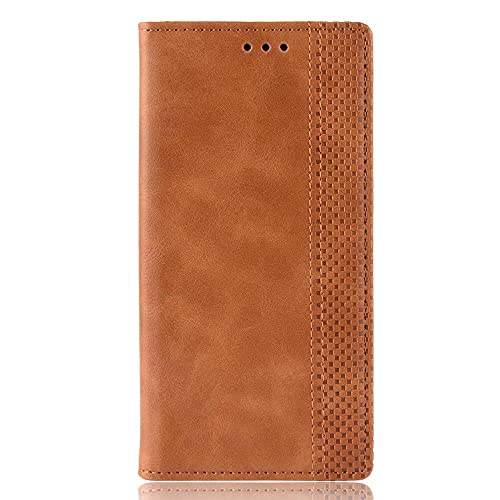 TINGYR Hülle Kompatibel mit Umidigi G9 5G Schutzhülle, Handyhüllen Flip Hülle Wallet Stylish mit Standfunktion und Magnetisch PU Tasche Schutzhülle. Braun von TINGYR