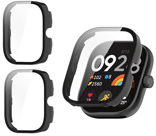 TINGYR Hülle Kompatibel mit Xiaomi Redmi Watch 5,[2 Stück] PC + Gehärtetes Glas zum Schutz des Bildschirms, Anti-Drop, Schutzhülle Kompatibel mit Xiaomi Redmi Watch 5. von TINGYR