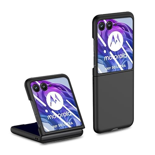 TINGYR Hülle für Motorola Razr 50 Ultra, PC All-Inclusive-Hülle und Schutz vor gehärteten Filmen, Anti-Drop Handyhülle für Motorola Razr 50 Ultra.(Schwarz) von TINGYR