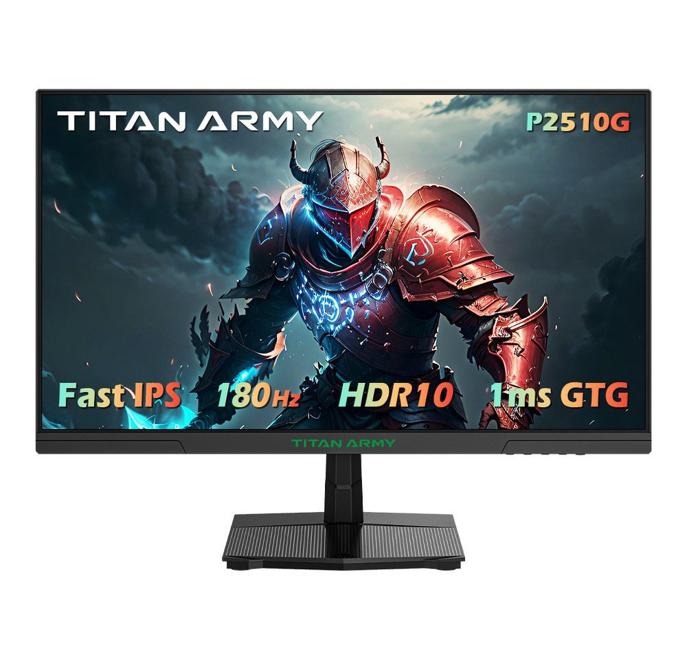 TITAN ARMY P2510G Gaming-Monitor (1920x1080 px, 1 ms Reaktionszeit, 180 Hz, IPS, 1ms GTG, FAST IPS, FHD 180Hz, HDR10) von TITAN ARMY