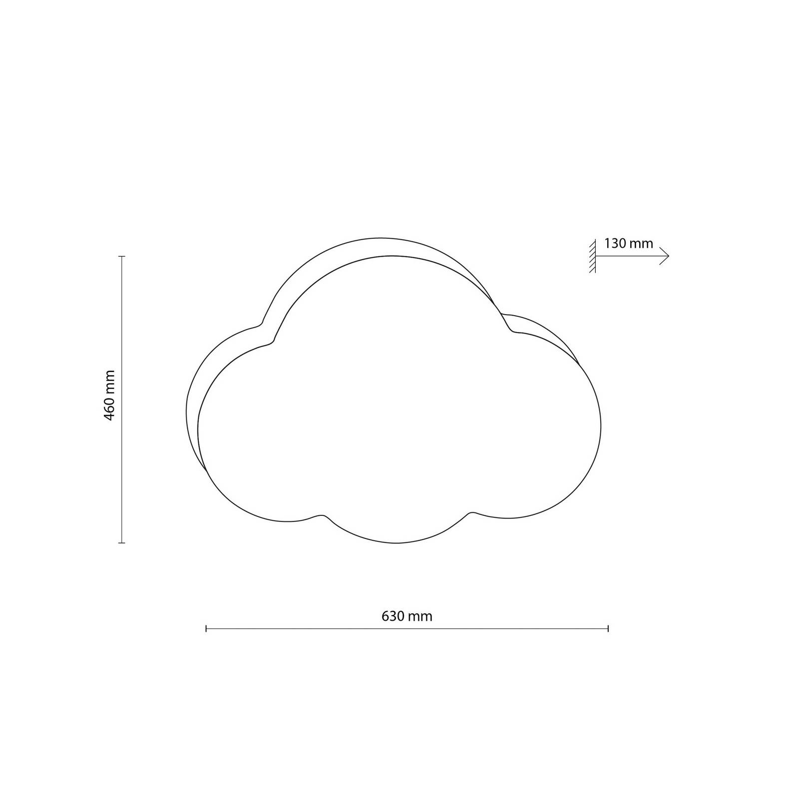 Deckenleuchte Cloud, blau, Länge 63 cm, Stahl/Kunststoff von TK Lighting