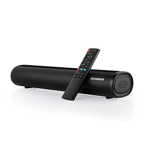 TKMARS Soundbar Für TV Geräte Mini Soundbar TV mit 2.0-KanäLen, 5.0-Lautsprechern, 3 Equalizer-Modi, Kabelloser 30-W-Bluetooth-Soundbar Für Optischen/Auxionalen/USB-Anschluss/Bluetooth/AUX/HDIM von TKMARS