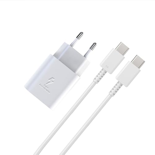 25W USB C Ladegerät Ladekabel für Samsung Galaxy S23 S22 Ultra S21 S21 FE 5G S20 A54 A53 A34 A33 A14 A13 USB C Ultra, Super Fast Charger iPad Pro Huawei 25 Watt Schnellladegerät Weiß von TL-JIYPU