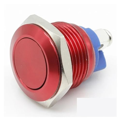 16mm Start Horn Button Momentary Stainless Steel Metal Push Button Switch(Nero) von TMKUZJPI