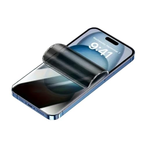 TMahhbid [2 Stück] Privacy Hydrogel Folie für iPhone 16 (6.1 Zoll), Weiche Flexibel Anti-Peeping Displayschutzfolie HD TPU Film von TMahhbid