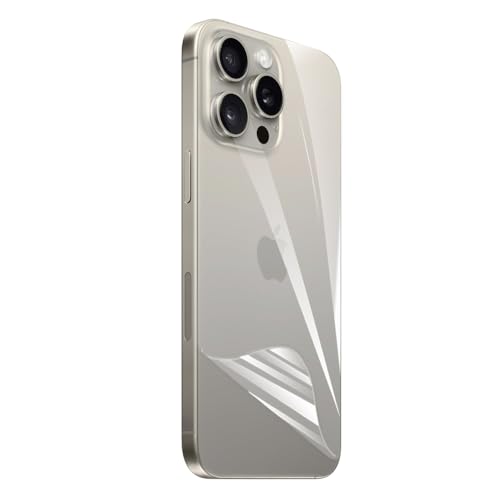 TMahhbid [2 Stück] Rückseite Hydrogel Displayschutzfolie für iPhone 15 Pro Max (6.70 inch), [Nicht Glas] Hydrogel Film Klar HD Weich TPU Schutzfolie [Hochempfindliche] von TMahhbid