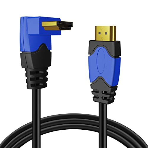 TNP 4K HDMI-Kabel, rechtwinklig, 90 Grad (3 m) – Hochgeschwindigkeits-HDMI-Kabel, unterstützt 4K 60Hz 2K 2160p 1440p 1080p 3D ARC/eARC Ethernet von TNP Products