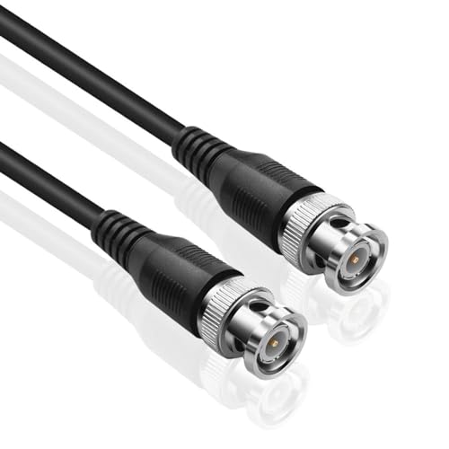 TNP BNC-Kabel - BNC-Stecker auf Stecker-Verlängerungsstecker-Adapter RF Professionelles Klasse RG-58/U Koaxialkabel-Klinkenstecker für Videoüberwachungskamera-CCTV-Systeme, Oszilloskop, 1,8 m von TNP Products