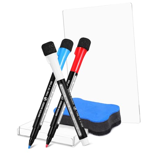 TOGEVAL 1 Satz Acryl-Desktop-Planungs-Whiteboard-Set Acrylplatte für die Wand Whiteboard für den Schreibtisch organizer für schreibtisch tischkalender basteln weiße Tafel aus Acryl von TOGEVAL