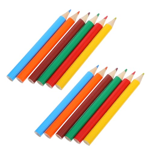 TOGEVAL 120 Stück Vorgespitzte Mini-bleistifte, Kurze Buntstifte Für Kinder, Tragbare Zeichenwerkzeuge, Klassenzimmer-buntstifte, Kleine Dicke Bleistifte, 8,9 Cm von TOGEVAL