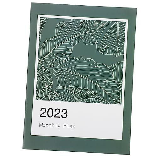 TOGEVAL Agendabuch 2023 büromaterial bürogadges schülerplaner work planner Zeitmanagement Notizbuch Pläne notizzettel Zeitplan-Notizblock Notizblock lernen Studienplanblock Papier Green von TOGEVAL