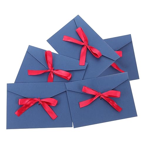 TOGEVAL Bunte Postkartenumschläge Mit Schleife Dicke Kuverts Für Einladungen Und Glückwunschkarten Glanzvolle Briefumschläge Aus Perlmuttpapier Ideal Für Besondere von TOGEVAL