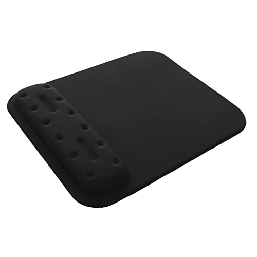 TOGEVAL Mauspad Tischunterlage Mausauflage Tastatur Handballenauflage Handgelenkschoner Für Handgelenkstütze Mousepad Mit Handballenauflage Black Stoff von TOGEVAL