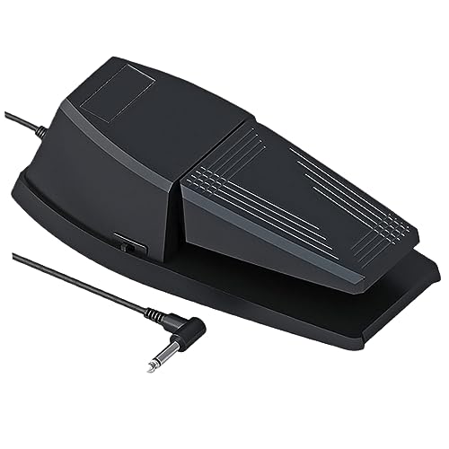 TOGEVAL Sustain-Pedal für Klavier Synth Tastenklavier tragbare Klaviertastatur Instrument piano pedal klavierzubehör Zubehör für Digitalpianos verbreitertes Piano-Sustain-Pedal Gummi Black von TOGEVAL