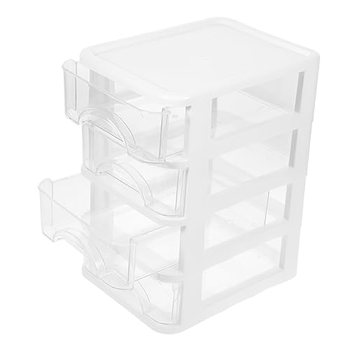 TOGEVAL Tischorganisator Schubladen Für Schreibwaren Desktop-speichereinheit Schubladen Lagerung Desktop-briefpapier-organizer Schreibtisch-organizer Weiß Plastik von TOGEVAL