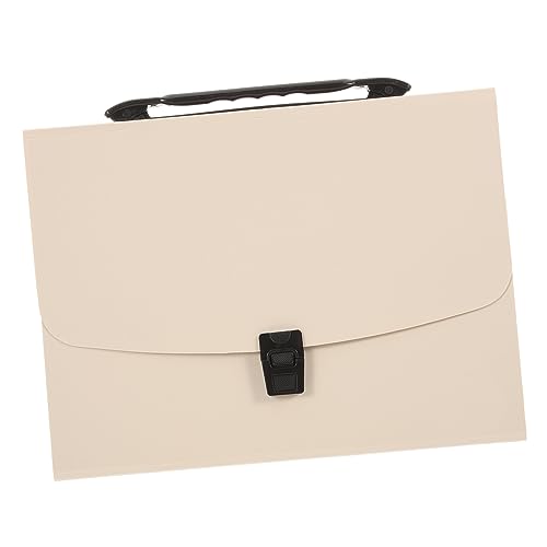 TOGEVAL Tragbare Orgel tasche ordner dokumentenmappe papierorganiser cartape aktentasche Papier-Organizer-Halter Quittungsmappe Datei Quittungsorganisator Aktenboxen für zu Hause Beige von TOGEVAL