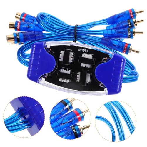 TOKIDNY Car-Audio-Filter Verstärker-rauschisolator Erdschleifenbeseitiger Ground Loop Isolator 4-Kanal Rauschfilter Für Car-audios Rauschfilterleitung Autozubehör Abs Blue von TOKIDNY