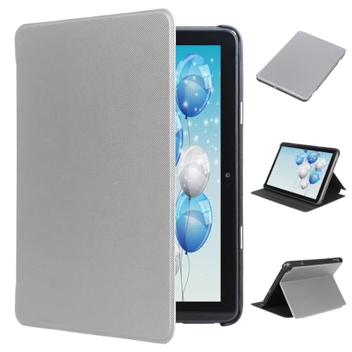 Hülle für neuen 8-Zoll-Tablet (14th/12th Gen, 2024/2022 Release), TOKILO Soft PU-Ledertasche Einstellbarer Stand Auto Wake/Sleep, Nicht kompatibel mit iPad Mini/Samsung 8,7-Zoll-Tablet, Grau von TOKILO