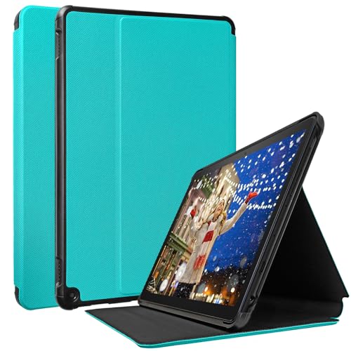 TOKILO Hülle für (13th Gen, 2023 Release) Fỉṛẹ ḤḌ 10-Zoll-Tablet, schlanke leichte weiche PU-Ledertasche mit Stand Auto Wake/Sleep, Kompatibel mit LG 10" Tablet, Grün von TOKILO