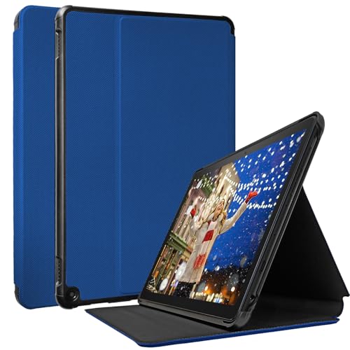 Tablet Hülle für Ƒỉṛẹ-ḤḌ-10-Zoll (13th Gen, 2023 Release), TOKILO Slim leichte weiche PU-Ledertasche mit Stand Auto Wake/Sleep, Navy Blue von TOKILO