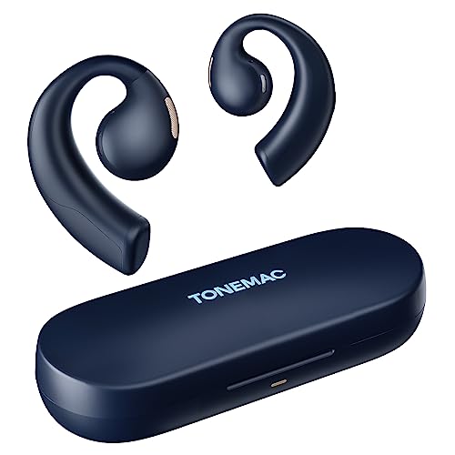 TONEMAC Q1 Open-Ear Bluetooth Wireless Kopfhörer, Running Kopfhörer Bluetooth 5.2, Kopfhörer Sport Wireless mit HD Mic, 30H Spielzeit IP67 Wasserdicht von TONEMAC