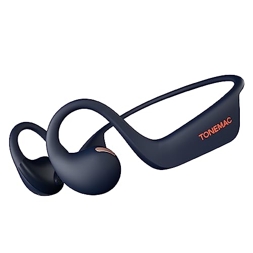 TONEMAC Q5 Open Ear Kopfhörer Bluetooth, Bluetooth 5.3 Kabellos Sport Kopfhörer,16,2 mm Treiber, 16 Stunden Spielzeit,mit Ohrbügel,Sportkopfhörer mit Mikrofon zum Laufen/Radfahren/Wandern,Blau von TONEMAC