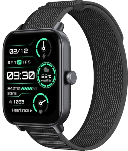 TOOBUR Smartwatch Herren Damen mit Alexa und Telefonfunktion, 1,8" Fitnessuhr mit 100 Sports, 24/7 Puls, Schrittzähler und Fitness-Tracker, IP68 Wasserdicht für Schwimmen, Kompatibel Android iOS von TOOBUR