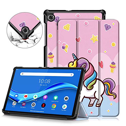 TOPCASE Hülle für Lenovo Tab M10 FHD Plus 2020 (TB-X606F/TB-X606X), Schlank Slim Schutzhülle mit Standfunktion mit Auto Schlaf/Wach, Einhorn von TOPCASE