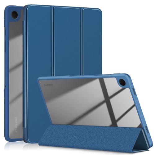 TOPCASE Hülle für Samsung Galaxy Tab A9 Plus 11 Zoll 2023 Cover Klar Transparente PC-Rückseite,TPU Stoßfestes DREI-Falt Ständer Schutzhülle mit Auto Wachen/Schlafen,Dunkelblau TOPCASE Hülle für Samsung Galaxy Tab A9 Plus 11 Zoll 2023 Cover Klar Transparente PC-Rückseite,TPU Stoßfestes DREI-Falt Ständer Schutzhülle mit Auto Wachen/Schlafen,Dunkelblau von TOPCASE