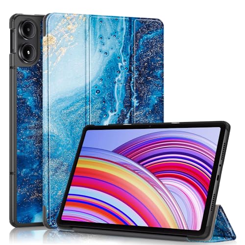 TOPCASE Hülle für Xiaomi Redmi Pad Pro Tablet 12.1 Zoll 2024 Tablet,Schlank Slim Hülle Schutzhülle mit Auto Schlaf/Wach und Standfunktion,Wellen von TOPCASE