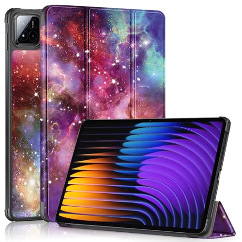 TOPCASE Schutzhülle für Xiaomi Pad 7/Pad 7 Pro 29,9 cm (11,2 Zoll) 2024, ultradünn, mit Standfunktion und Auto-Sleep-Funktion, Galaxy von TOPCASE