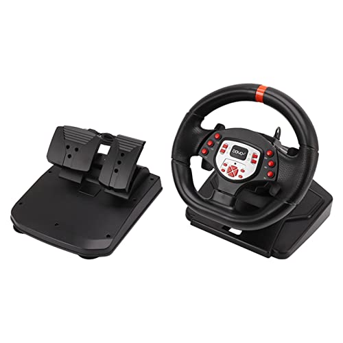 TOPINCN Driving Force Racing Wheel 180 Grad USB PC-Lenkrad mit Pedalen Game Racing Wheels Plug & Play 1 für XBOX 360 PC für PS3 von TOPINCN