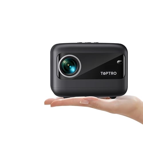 TOPTRO Mini Beamer Full HD 1080P 12000 Lumen 5G WiFi Bluetooth Heimkino für Handy, Tragbarer Beamer mit 240" Display, Kompatibel mit TV und Smartphone TOPTRO Mini Beamer Full HD 1080P 12000 Lumen 5G WiFi Bluetooth Heimkino für Handy, Tragbarer Beamer mit 240" Display, Kompatibel mit TV und Smartphone von TOPTRO