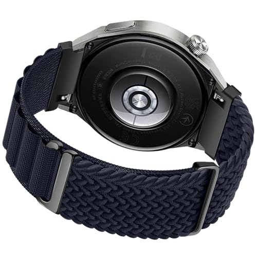 Alpine Loop Huawei Watch GT3 Pro 46mm Armband Nylon, Sport Doppelter Textil Stretch Nylon Metall G-Haken Armband für Huawei Watch GT2 46mm, Huawei Watch GT, Huawei Watch GT 3, Huawei Watch GT2 Pro von TOPsic