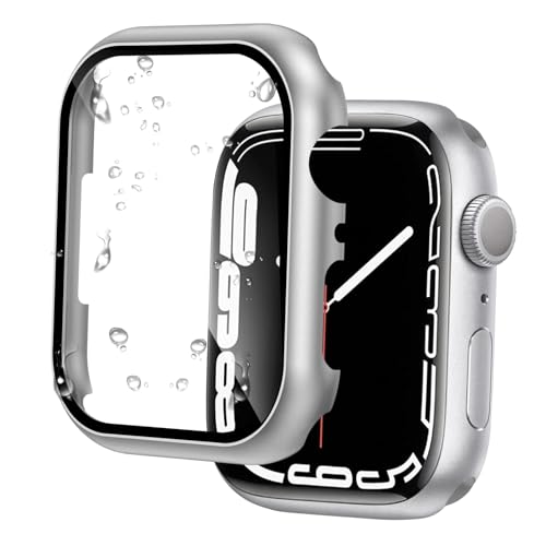 Hülle für Apple Watch Series 6 44mm/Hülle für Apple Watch SE 44mm Hartglas Schutzhülle, Hard PC Glas Schutz Case Rundum Displayschutz Hülle für iWatch Series 6/SE/Serie 5/Series 4 44mm Schutzhülle von TOPsic