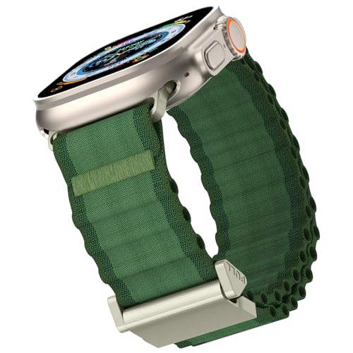 Nylon Armband für Apple Watch Ultra 2 49mm, Sportarmband Geflochtenes Klettverschluss Ersatzarmband Ultra Textil Armbänder für iWatch Ultra 49mm 46mm 45mm 44mm 42mm Series 10 9 8 7 SE 6 5 4 3 2 1 von TOPsic