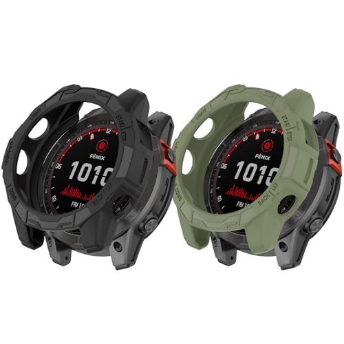 Hülle für Garmin Fenix 7X 51mm, Weiche Silikonhülle ist Sturzsicher Stoßfest und Kratzfest Schutzhüllen für Uhrenrahmen Hülle für Fenix 7X/Fenix 7X Pro/Epix Pro 51mm von TOPsic