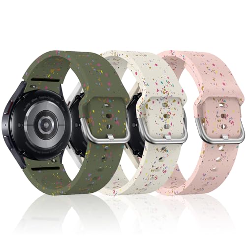 TOPsic Silikon Armband Galaxy Watch 6, 20mm Weich Multi-Coloured Ersatzarmband Sport Armbänder für Galaxy Watch 6/5/4 40mm 44mm/Watch 6 Classic 43mm 47mm/Watch 5 Pro 45mm/Watch 4 Classic 42mm 46mm von TOPsic