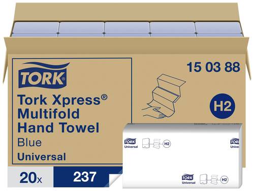 TORK 150388 Papierhandtücher Blau 20St. von TORK