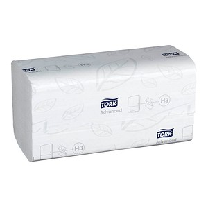 TORK Papierhandtücher 290163 H3 Advanced Soft Zick-Zack-Falzung 2-lagig 3.750 Tücher von TORK
