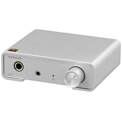 Topping DX1 DAC/Amp für Kopfhörer, kompakt, silberfarben von TOTAUDIO